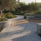 Limestone Lime Greige Sandblasted & Tumbled Bevelled 600x400x30mm