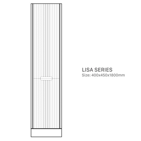 Lisa Tallboy Freestanding Matt Black 400x450x1800mm