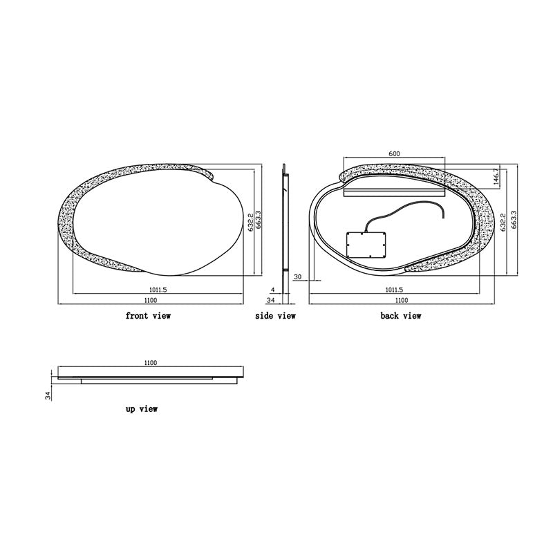 Lustra Touchless LED Mirror 1100x663mm