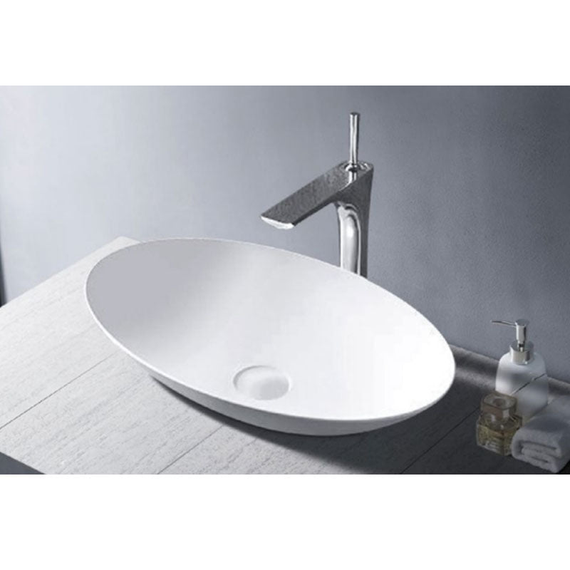 Solid Surface Basin Series Lydia Above Counter Matt White 500x320x100mm