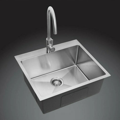 Single Bowl Sink Deep Brushed Silver 600x500x250mm