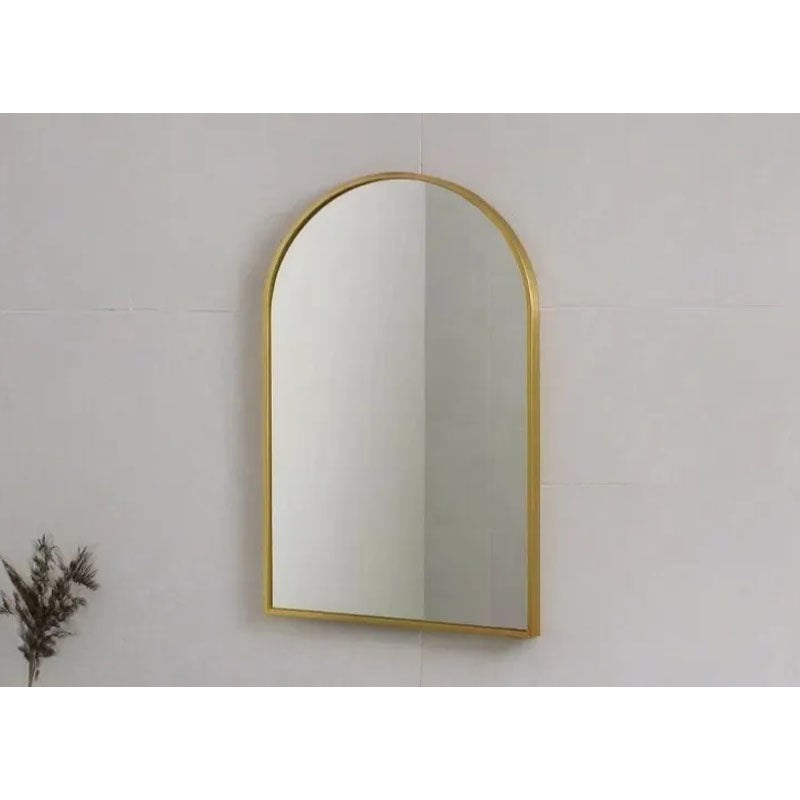 FUM Framed Arched Wall Mirror Gold 600x800x5mm