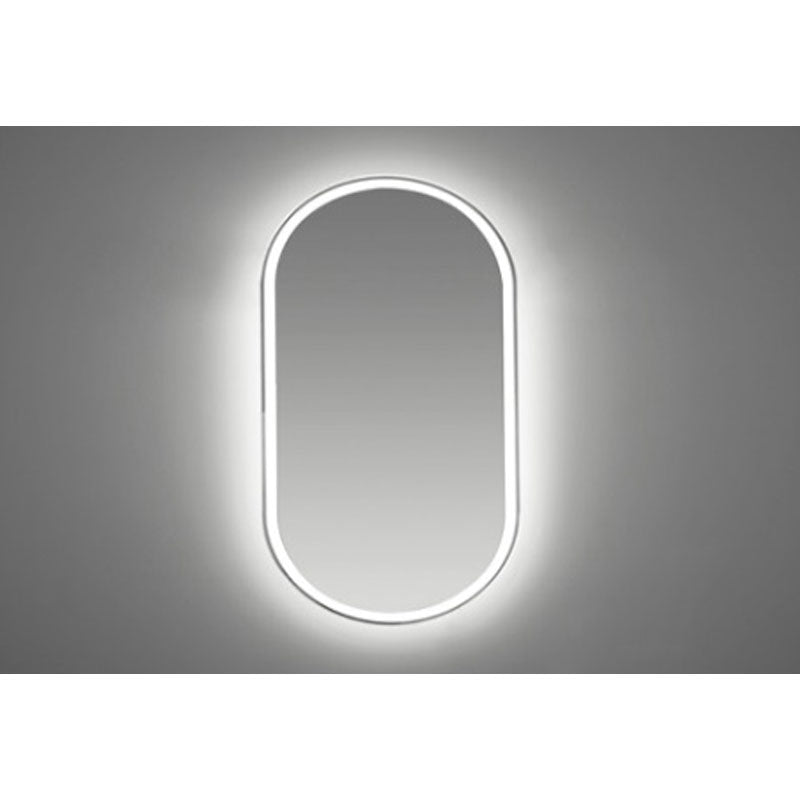 Anti Fog Capsule Mirror with Back LED Light and Touch-on Switch 450x900mm