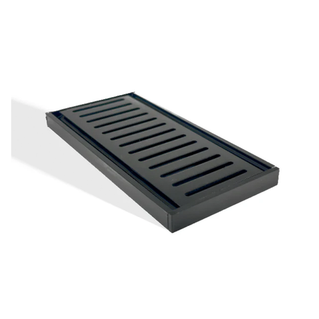 Aluminium Grate Brushed Black Ezy Flow Depth 26mm Custom Length XXX (PER 100mm)