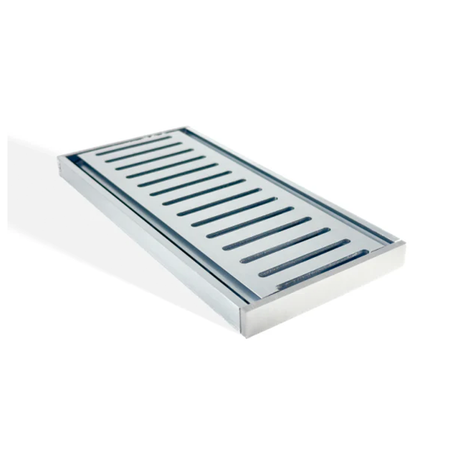 Aluminium Grate Brushed Silver Ezy Flow Depth 26mm Custom Length XXX (PER 100mm)