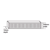 Aluminium Grate Gun Metal Ezy Flow Depth 14mm Custom Length XXX (PER 100mm)