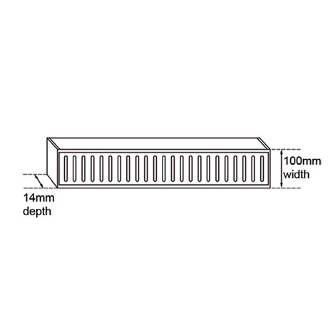 Aluminium Grate Gun Metal Ezy Flow Depth 14mm Custom Length XXX (PER 100mm)