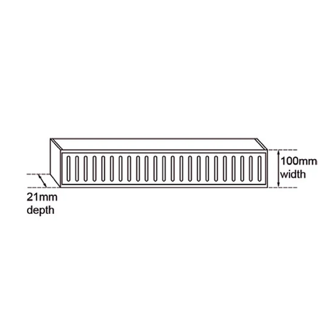 Aluminium Grate Brushed Gold Ezy Flow Depth 21mm Length 600mm