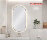 CAPSULE SHAPE GOLD FRAMED CARYSIL LED MIRROR 450X900MM