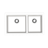 Carysil Maples Double Bowl Granite Kitchen Sink White 786x446.6x200mm