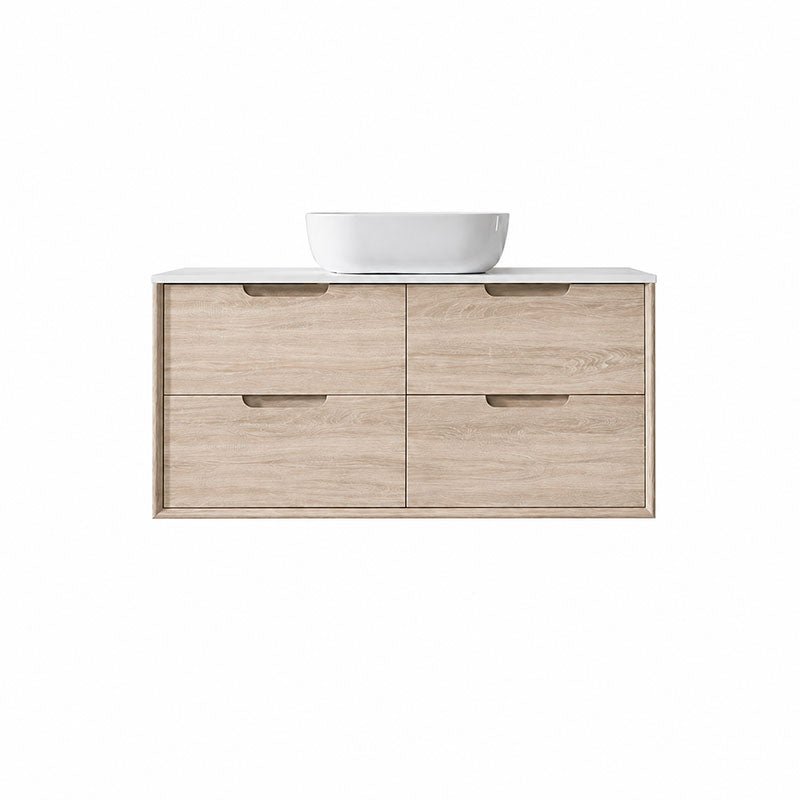 Oakdra(Hung) Series Single Bowl Natural Timber Overall 1180x455x520mm CABINET ONLY