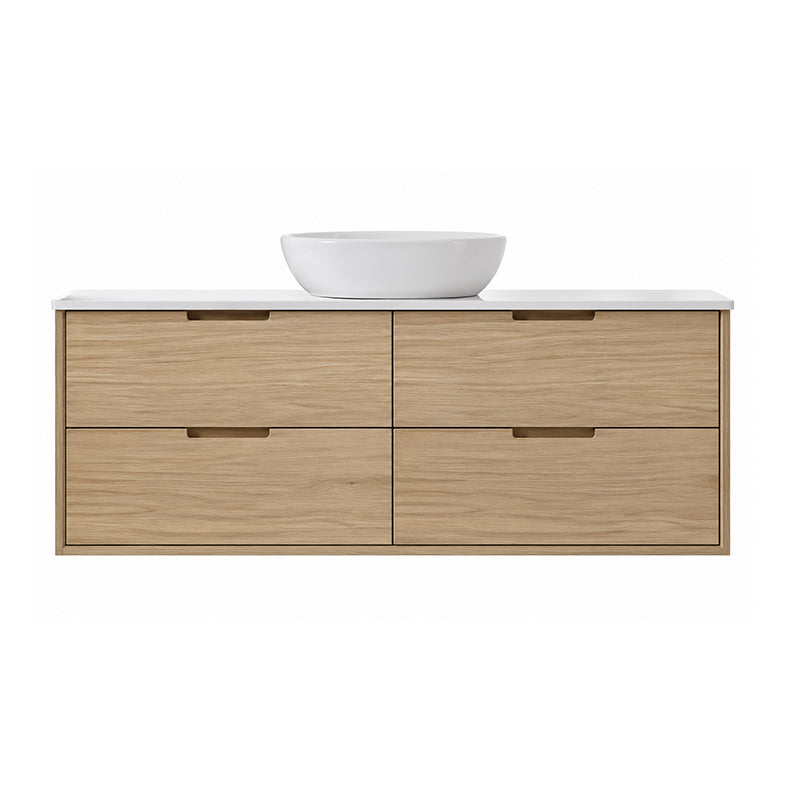 Oakdra(Hung) Series Single Bowl Natural Timber Overall 1480x455x520mm CABINET ONLY