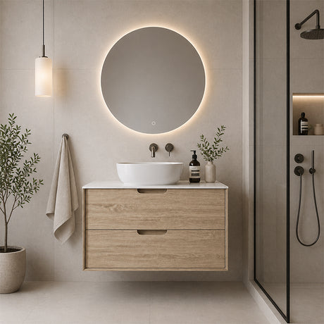 Oakdra(Hung) Series Natural Tilmber Overall 880x455x520mm CABINET ONLY
