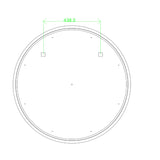 Round 3 Color Lighting Acrylic LED Mirror Touch Sensor Switch Defogger Pad Wall Mounted(Come with Magnifier)-Lighting On The Rim 900mm