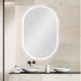 Frameless Oval Backlit Carysil LED Mirror 600x900mm