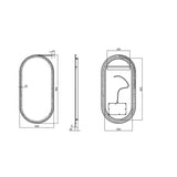 Montego LED Mirror Chrome Frame 450x900mm