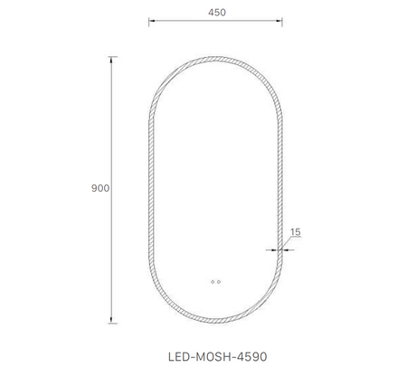 Montego LED Mirror 450x900mm