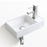 Right Above Counter Ceramic Basin Gloss White 400x220x100mm