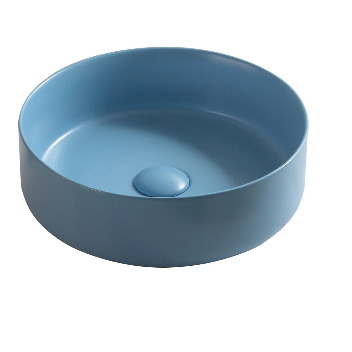 360X360X120MM MATTE BLUE ABOVE COUNTER CERAMIC BASIN