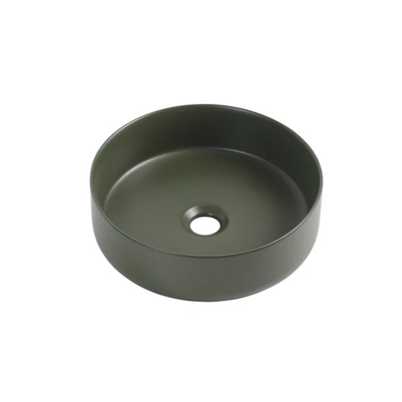 Above Counter Ceramic Basin Forest Green 360x360x120mm