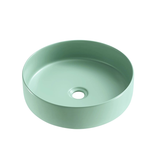 Above Counter Ceramic Basin Matte Green 360x360x120mm