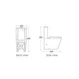 Nova Back to Wall Toilet 660x360x850mm