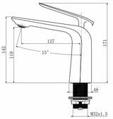 Esperia Chrome Basin Mixer