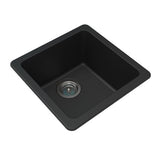 422x422x203mm Black Granite Single Bowl Kitchen Sink