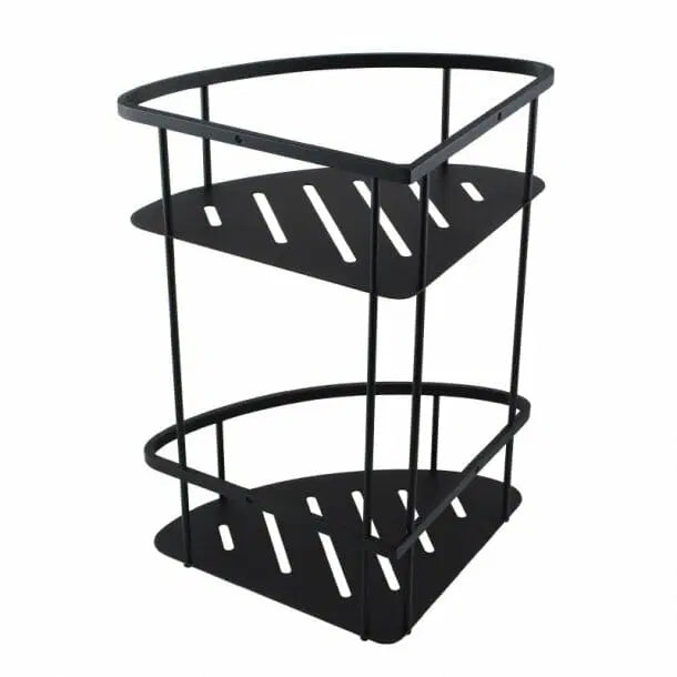 BLAZE Matte Black Stainless Steel 2 Tier Shower Caddy Shelf