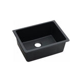 635x469x241mm Black Granite Single Bowl Kitchen Sink