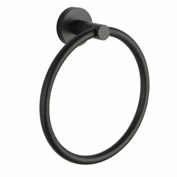 LUCID Round Black Hand Towel Ring