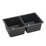 838x476x241mm Black Granite Double Bowl Kitchen Sink