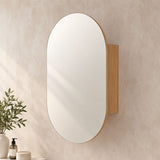 Oscar Oval Shaving Cabinet Rosewood 600x900x155mm