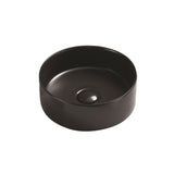 Above Counter Basin Round Matte Black 394x394x115mm