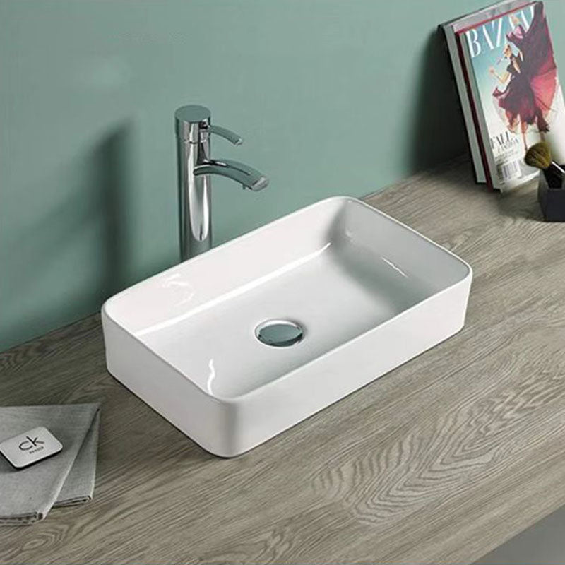 Above Counter Basin Square Gloss White 360x230x120mm