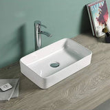 Above Counter Basin Square Gloss White 360x230x120mm