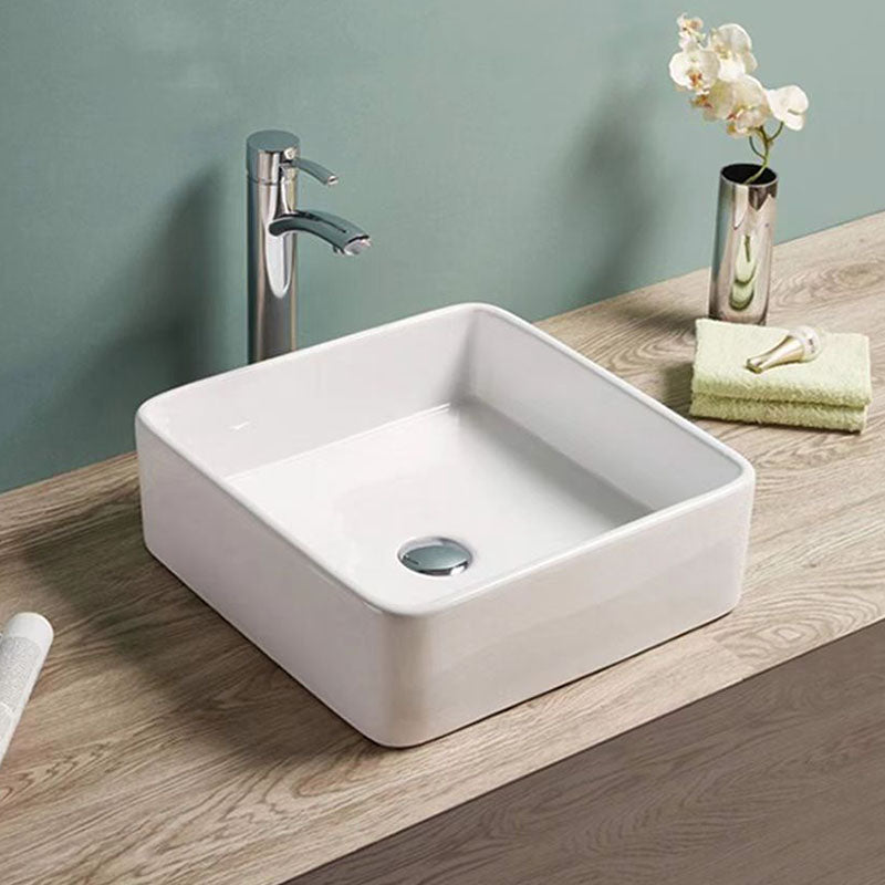 Above Counter Basin Square Gloss White 360x360x130mm