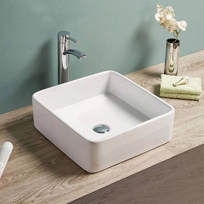 Above Counter Basin Square Matte White 370x370x130mm