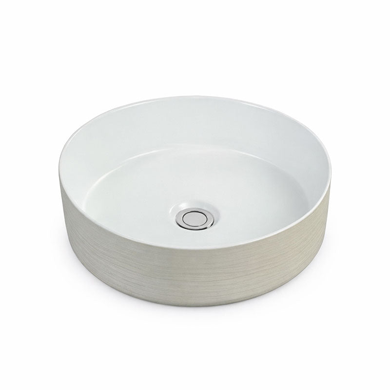 Above Counter Basin Round Silky Creamy 346x346x114mm