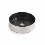 Above Counter Basin Round Matte White And Black 360x360x120mm