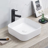 Above Counter Basin Soft Square Gloss White 375x375x110mm