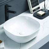 Above Counter Basin Square Matte White 370x370x120mm