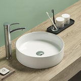 Above Counter Basin Round Gloss White 394x394x115mm