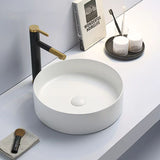 Above Counter Basin Round Matte White 394x394x115mm