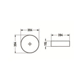 Above Counter Basin Round Matte Black 394x394x115mm