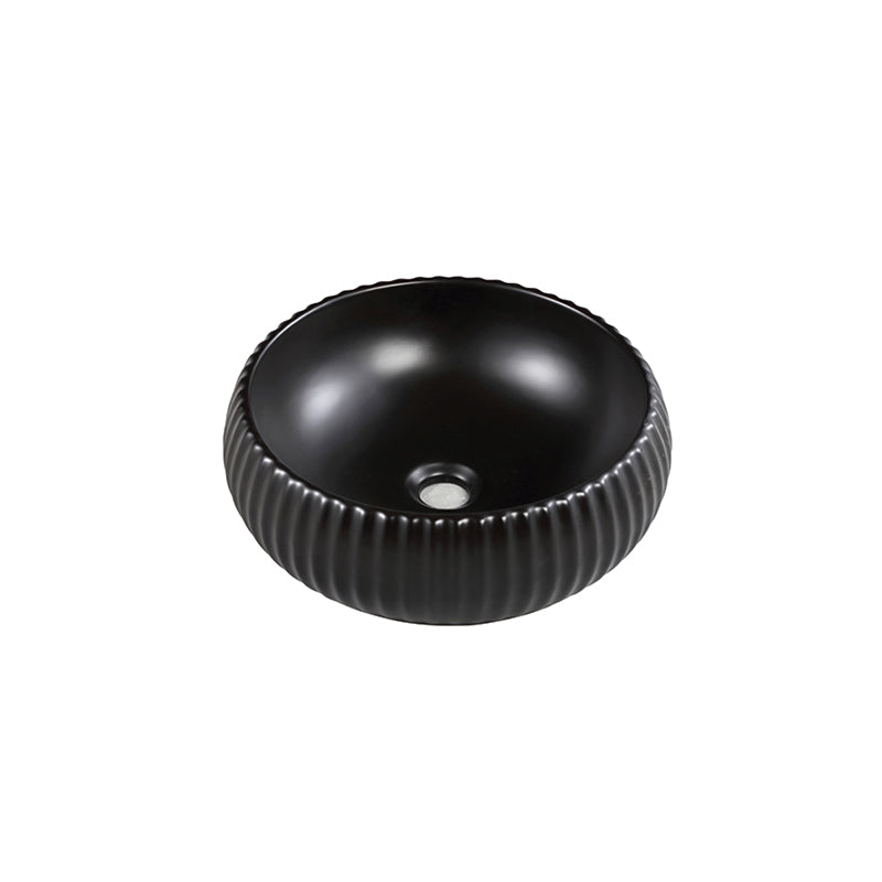 Above Counter Round Basin Matte Black 400x400x140mm