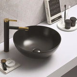 Above Counter Basin Round Matte Black 400x400x130mm