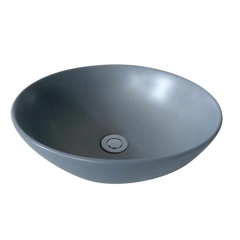 Above Counter Basin Round Matte Grey 400x400x140mm