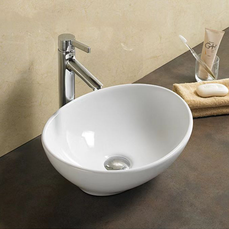 Above Counter Basin Boat Gloss White 400x330x145mm
