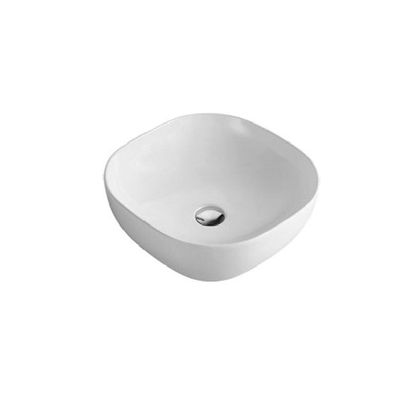 Above Counter Basin Soft Square Gloss White 415x415x145mm